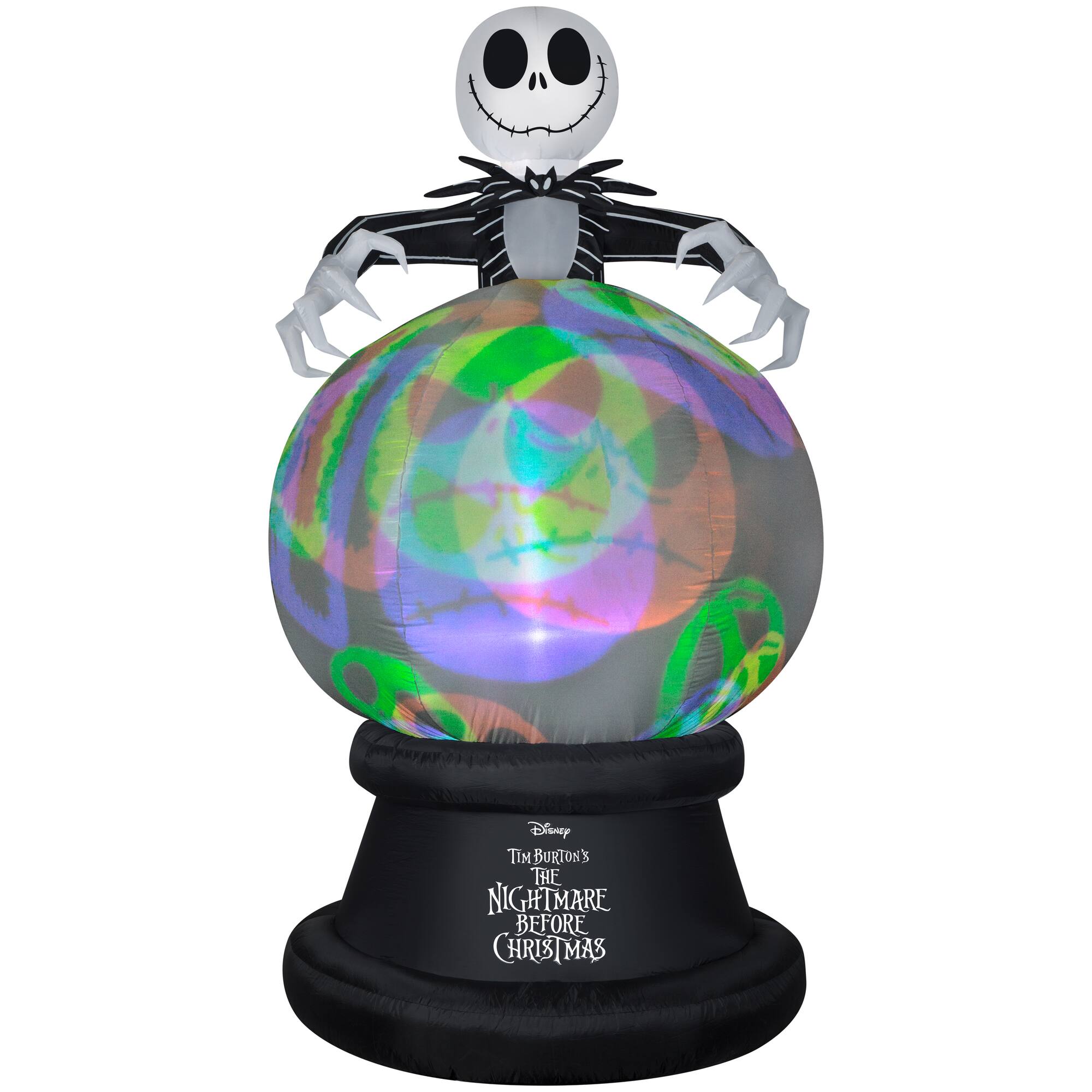 9ft. Airblown® Projection Inflatable Halloween Globe NeonGlo Nightmare Before Christmas with Hovering Jack